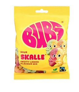 Hovedbilde Bubs Skalle Suor Fruity Lemon Mix  Gelatinfri  ...
