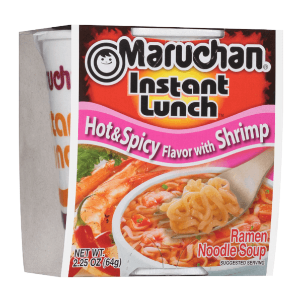 Maruchan Instant Lunch Hot & Spicy Shrimp Noodles (64g)*12st. USA