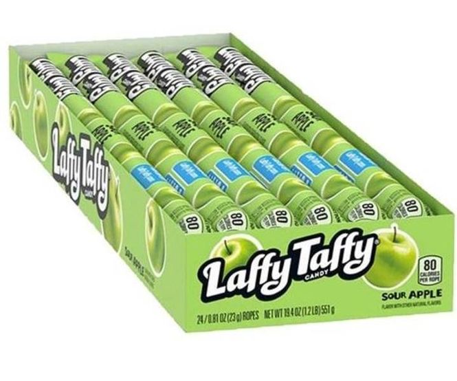Hovedbilde Laffy Taffy Candy Rope Sour Apple 22g 24stk