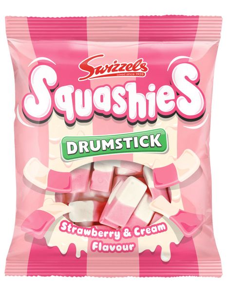 Squashies Strawberry & Original MIX  display 140g*96st.