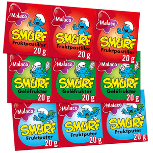 Hovedbilde Malaco Smurf 60g/3pk*60st.