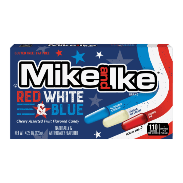 Mike & Ike Red White & Blue (120g)*12st. USA