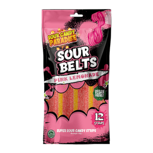 Hovedbilde Sour Belts Pink Lemonade 100g*12st./ Halal
